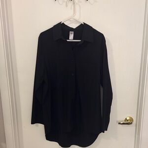 Te Verde Black Button Down Shirt